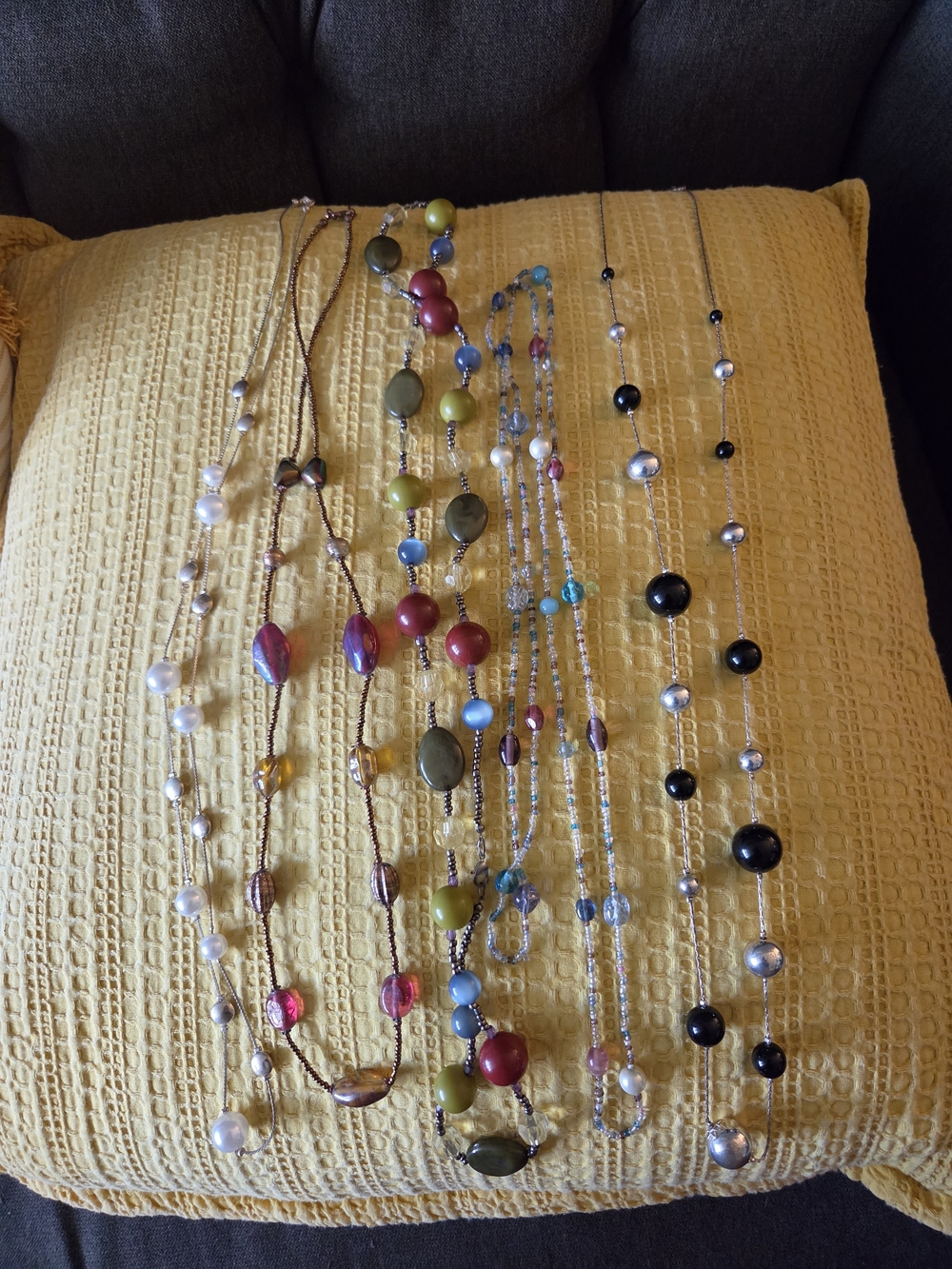 Multi-Color Beaded Layering Necklace Set - Women Jewelry
